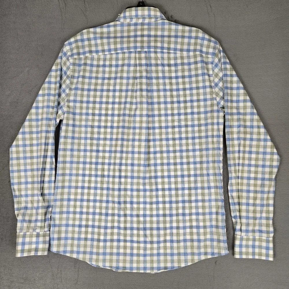 Johnnie-O Shirt Mens Medium Button Up McArthur Sequoia Plaid Stretch Performance